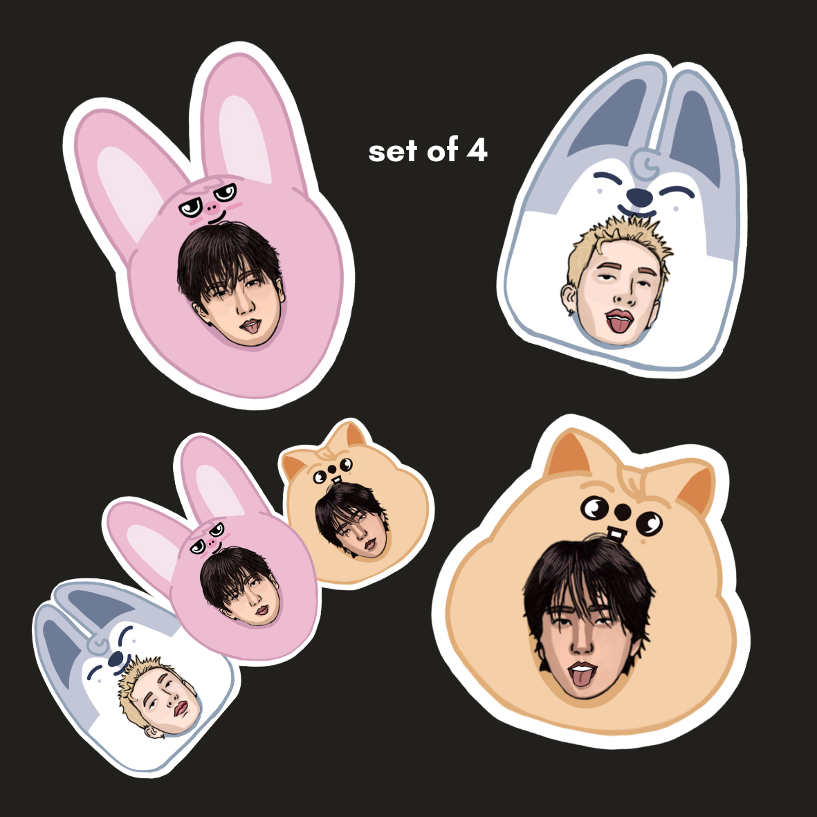 3RACHA Snack Pack [4 Sticker Bundle]